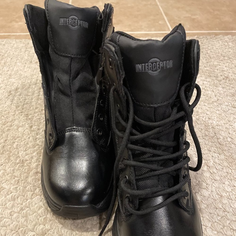 Interceptor Men's Guard Zippered Ankle High Work Boots